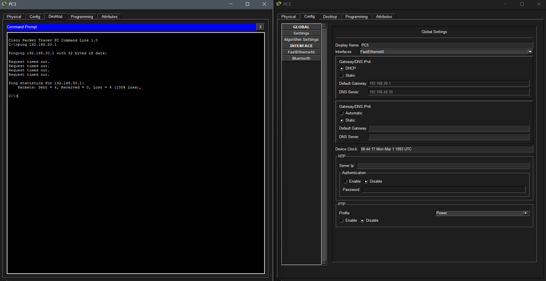 Design and Implementation of a Small Enterprise Network — VLAN Isolation screenshot