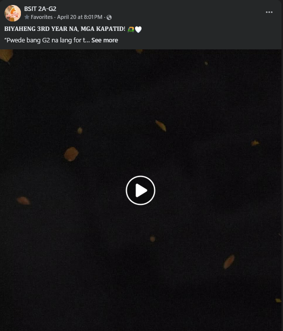 BSIT 2A-G2 Facebook Page Management — reel1 screenshot