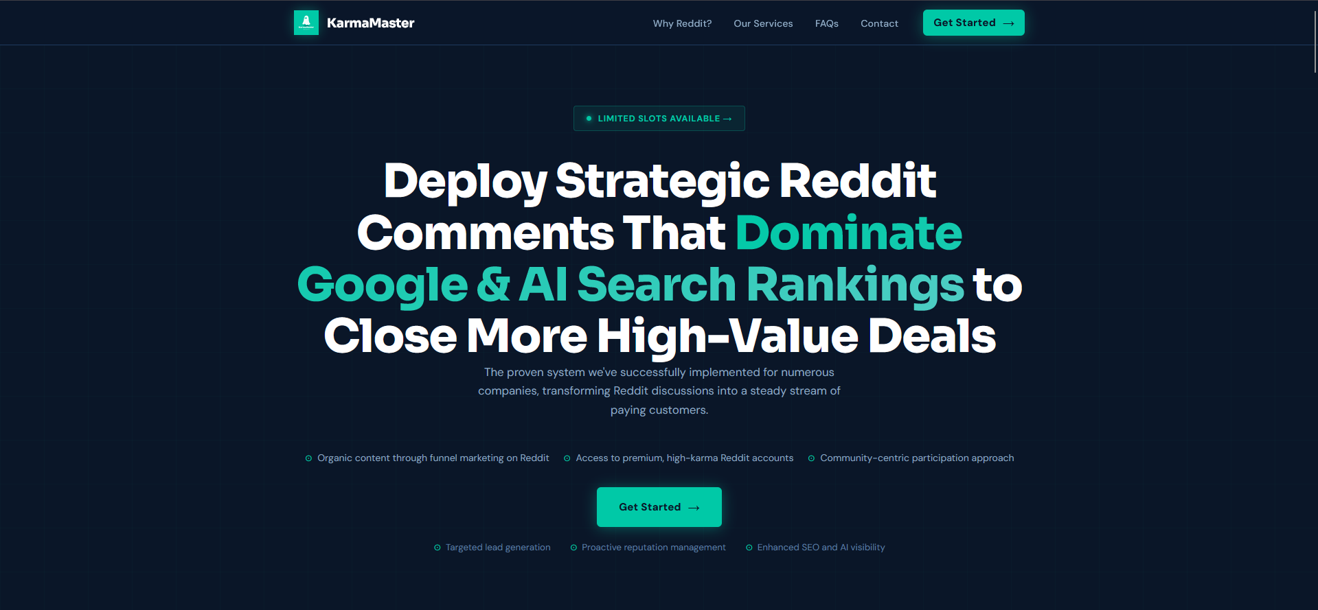 Karmamaster – Reddit Marketing Tool — project screenshot